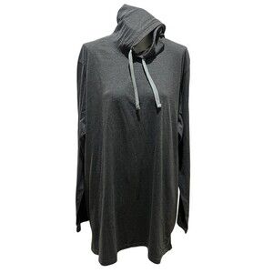 Foundry Mens Hoodie Sweatshirt  Size 2XL Gray Solid Long Sleeve